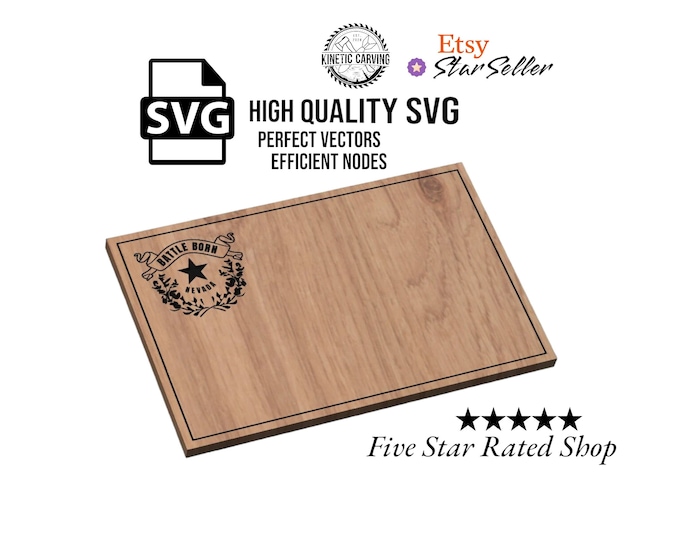 Nevada State Flag SVG File for Woodworking, CNC, Printing and Lasering