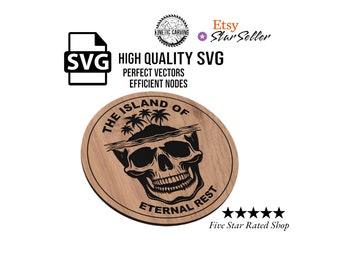 Skull Island SVG File for Woodworking, CNC, Printing and Lasering (Digital Download)