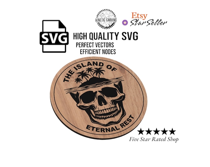 Skull Island SVG File for Woodworking, CNC, Printing and Lasering