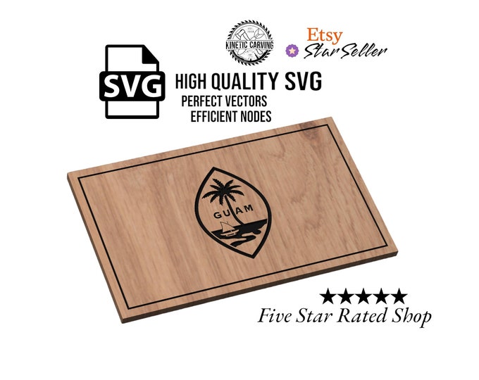 Guam Flag SVG File for Woodworking, CNC, Printing and Lasering