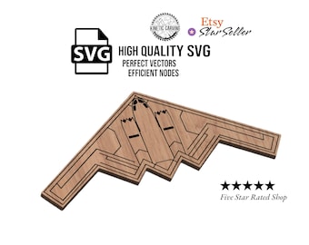 B-2 Spirit Bomber SVG File for Woodworking, CNC, Printing and Lasering (Digital Download)
