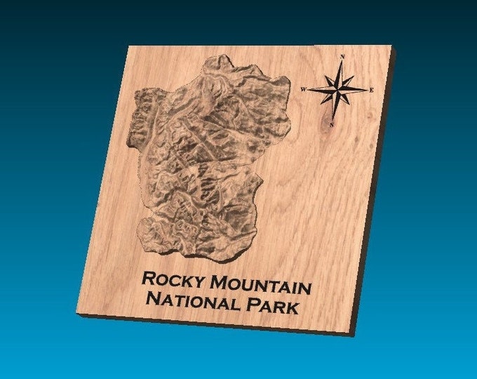Rocky Mountain National Park STL File – 3D Topographic Map for CNC, 3D Printing, or 3D Lasering