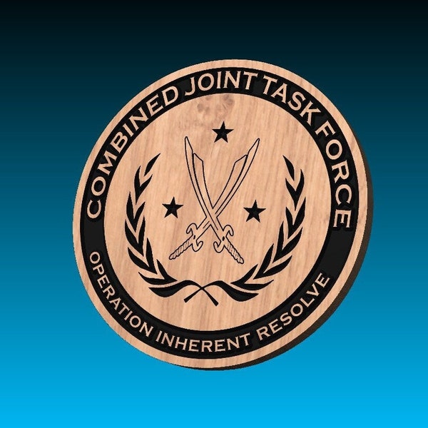 Operation Inherent Resolive (OIR) Patch Military SVG File for Woodworking, CNC, Printing and Lasering