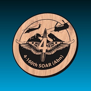 United States Army 4/160th SOAR (Abn) Military SVG File for Woodworking, CNC, Printing and Lasering