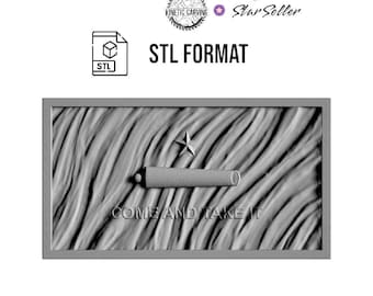 Come and Take it Wavy Flag (Textured Cannon) STL & SVG File for CNC Woodworking