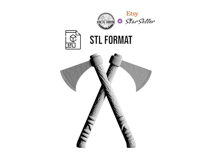 Crossing Axes STL for 3D Printing, CNC Woodworking