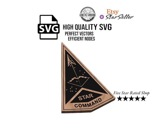 STARCOM Military Patch SVG File: CNC, Laser Cut, Woodworking svg, dxf, eps, pdf