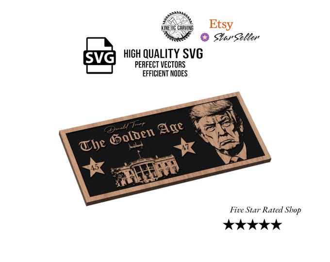 President Trump 45 47 SVG File: CNC, Woodworking, Lasering (Digital Download)