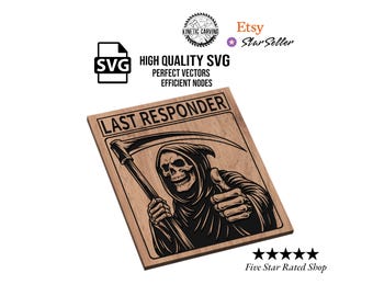 Grim Reaper SVG File: Dark Humor Laser Cut Engraving (Digital Download)