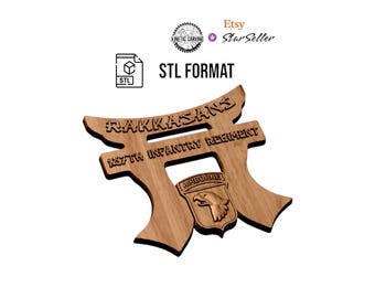 Rakkasans (101st Airborne) 3D STL File for Woodworking, CNC, Printing and Lasering