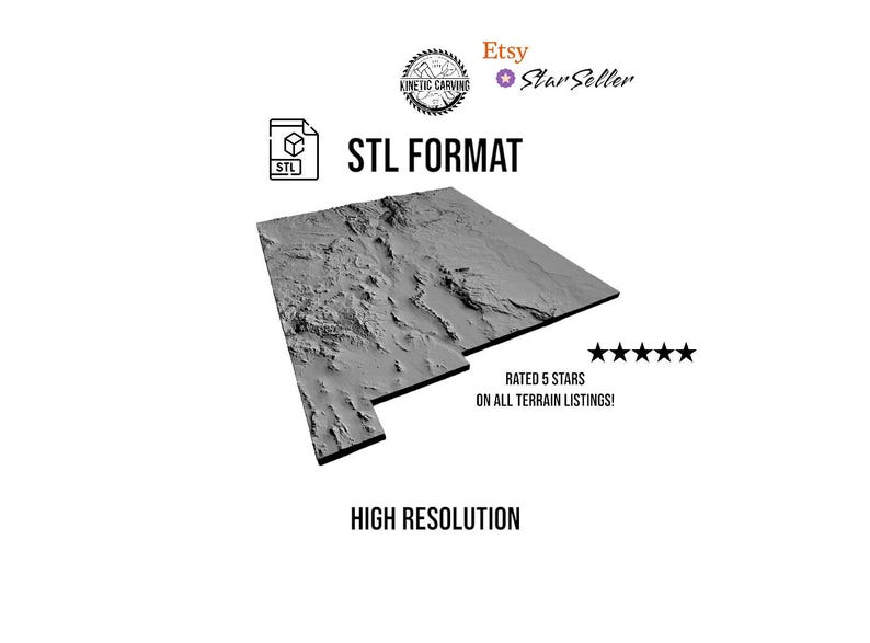 New Mexico Terrain STL File: 3D Topographic Map (digital Download) - Etsy