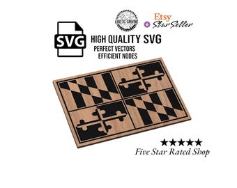 Maryland State Flag SVG File for Woodworking, CNC, Printing and Lasering (Digital Download)