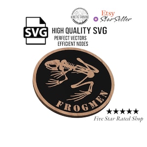 Navy Seal Frogmen SVG File: Military Woodworking, CNC, Lasering (Digital Download)
