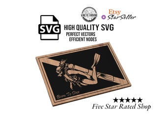 Scuba Diver Flag SVG File: Laser Cut, CNC, Printing (Digital Download)