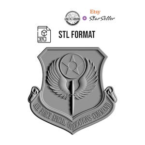 Archivo STL 3D del Comando de Operaciones Especiales de la Fuerza Aérea (AFSOC) para carpintería e impresión 3D