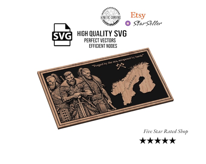 Viking SVG File for Woodworking, CNC, Printing and Lasering