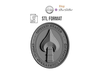 Special Operations Command SOCOM 3D STL File for Woodworking, Printing, CNC, Military Gifts