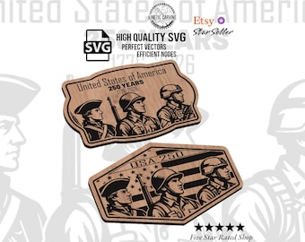 United States 250th Anniversary SVG Vector Designs (Digital Download)