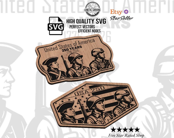 United States 250th Anniversary SVG Vector Designs (Digital Download)