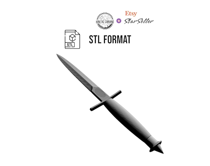 World War 2 Dagger STL for 3D Printing, CNC Woodworking