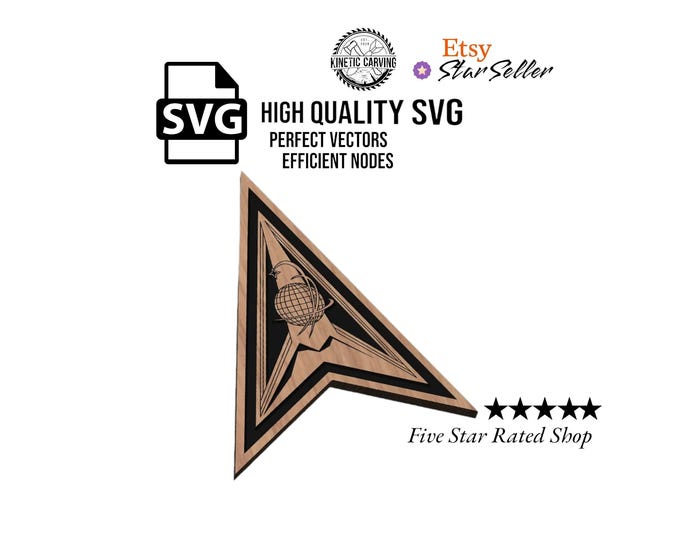 Space Force Delta Command Patch SVG File: CNC, Laser Cut, Print (Digital Download)