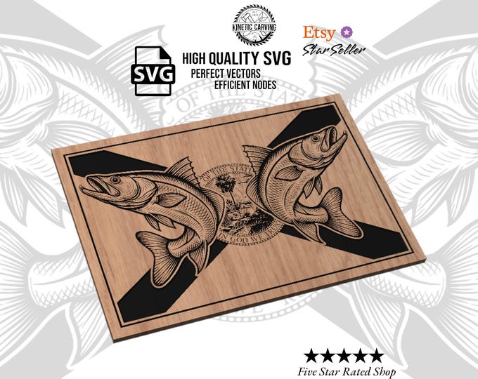 Florida Snook Fishing Pride SVG: CNC and Laser Cut Flag Design (Digital Download)