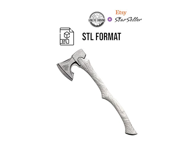 Viking Axe STL for 3D Printing, CNC Woodworking