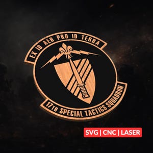 17th Special Tactics Squadron Patch SVG | CNC Laser Cut File, Wood Wall Art, Glowforge Engraving, LightBurn Ready