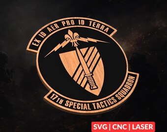 17th Special Tactics Squadron Patch SVG | CNC Laser Cut File, Wood Wall Art, Glowforge Engraving, LightBurn Ready
