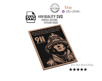 9/11 Firefighter SVG | Never Forget Memorial Vector with Heroic Tribute Quote – CNC, Laser, or Vinyl Cut File