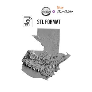 3D STL Modell von Guatemala, USA für den 3D-Druck, CNC-Holzbearbeitung