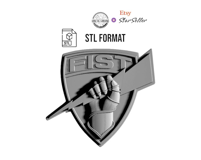 FIST STL File for Woodworking, CNC, Printing and Lasering