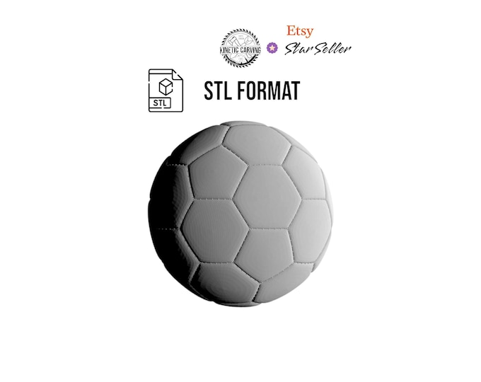 Soccer Ball / Football 3D STL File for Woodworking, CNC, Printing and Lasering