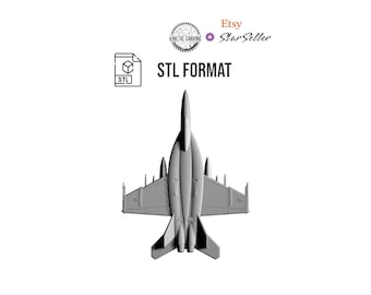 F-18 Super Hornet Aircraft STL for 3D Printing, CNC Woodworking