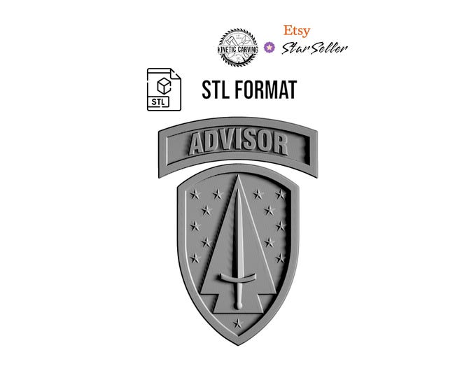 Security Force Assistance Brigade (SFAB) patch, STL File for Woodworking, CNC, Printing and Lasering