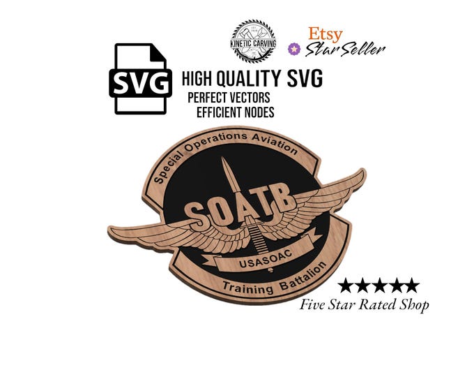 SOATB Patch Logo Military SVG File: CNC, Woodworking, Printing (Digital File)