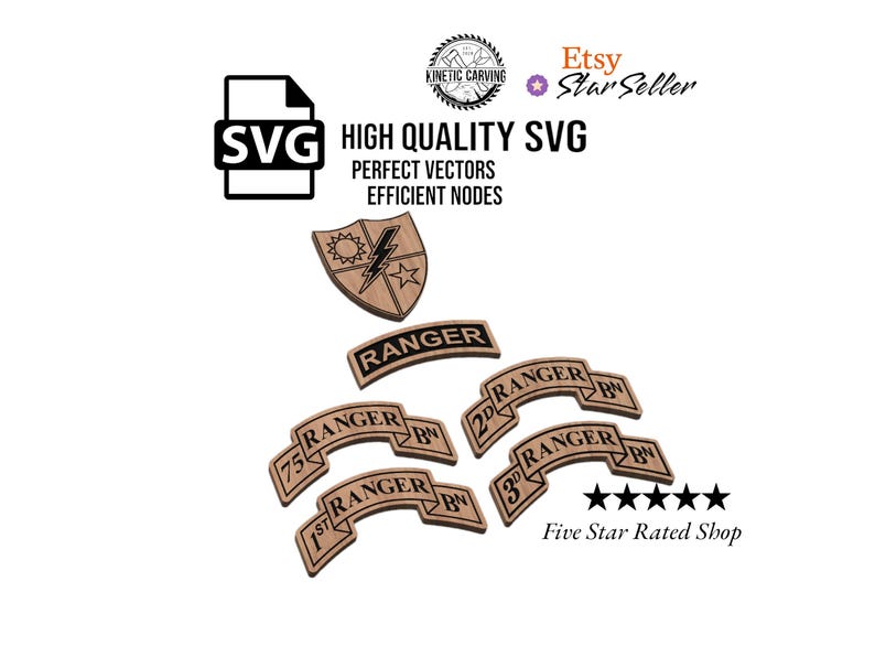 Ranger Regiment Bundle SVG | CNC Laser Cut File, Wood Wall Art ...