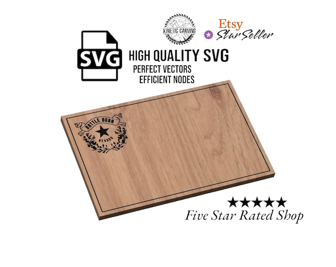 Nevada State Flag SVG File for Woodworking, CNC, Printing and Lasering (Digital Download)