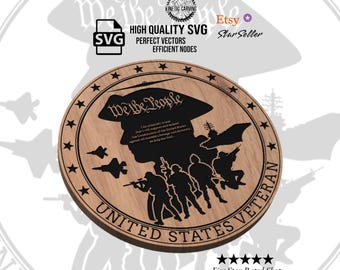 United States Military Veteran Design SVG for CNC and Laser (Digital Download)