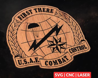 Air Force Combat Control SVG | Military CNC Laser Cut File, Wood Wall Art, Glowforge Engraving, LightBurn Ready