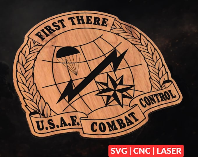 Air Force Combat Control SVG | CNC Laser Cut File, Wood Wall Art, Glowforge Engraving, LightBurn Ready