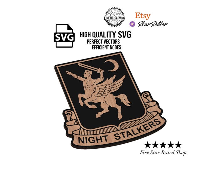 160th SOAR Night Stalkers SVG File: Laser Cut CNC Design (Digital Download)
