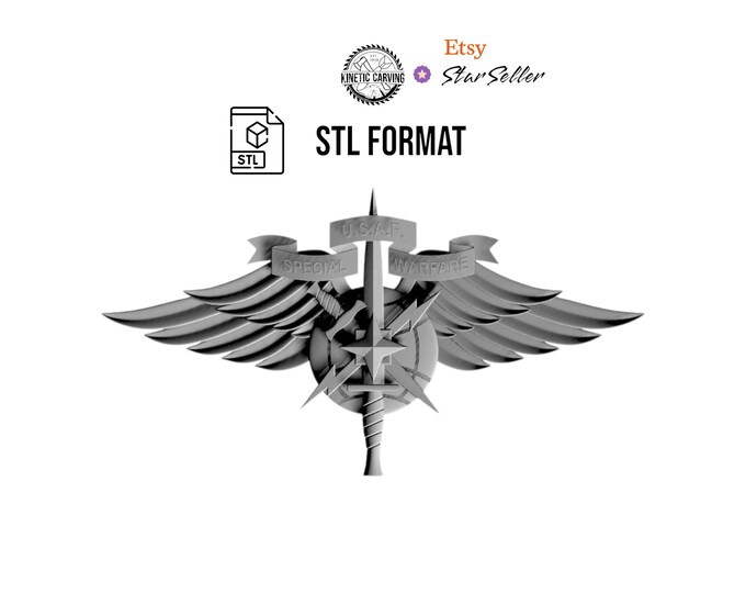USAF Special Warfare STL for 3D Printing, CNC Woodworking