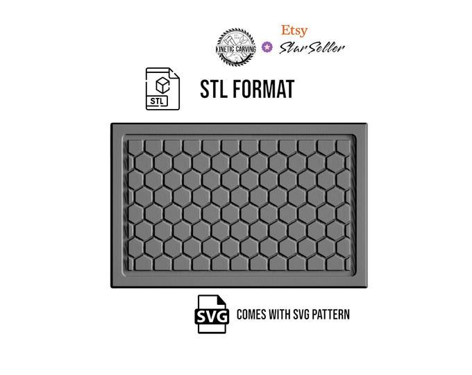 Honeycomb Pattern Cutting Board STL File for CNC Woodworking