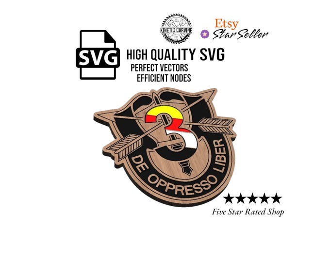 3rd SFG Airborne Crest SVG: Military Logo for CNC, Laser Cutting (Digital Download)