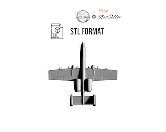 A-10 Warthog Aircraft STL for 3D Printing, CNC Woodworking