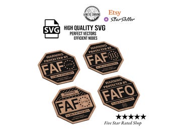 FAFO Security Sign: CNC Laser Vinyl Cutting SVG (Digital Download)
