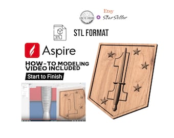 1st Marine Raider Battalion STL File & Vectric Aspire How-To Video (Digital Download)