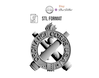 Ordnance Corps Branch STL File for 3D Printing, CNC Woodworking, and 3D Laser Engraving