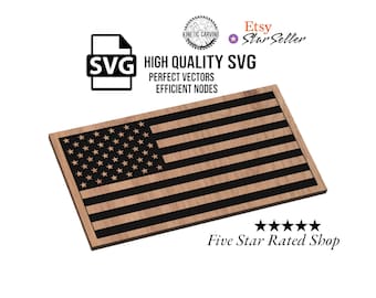 United States Flag SVG File for Woodworking, CNC, Printing and Lasering (Digital Download)
